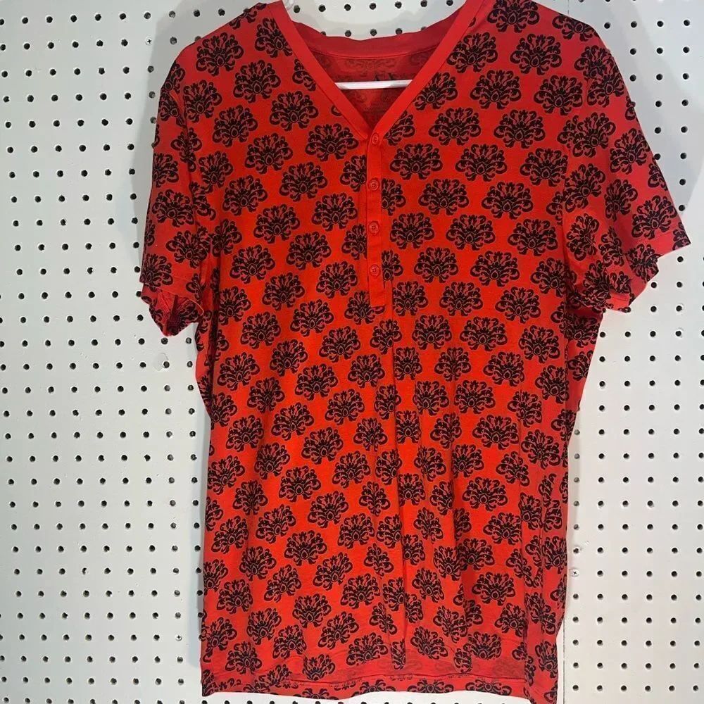 A/X Armani exchange damask print button collar shirt